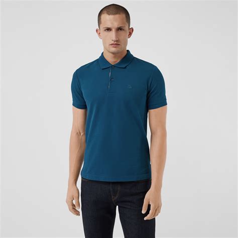 burberry mineral blue polo|mr porter Burberry polo shirts.